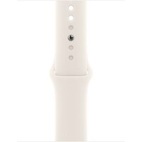 Apple Watch Series 11 42 мм (алюминиевый корпус, серебристый/звездный свет, спортивный силиконовый ремешок S/M) Image #3