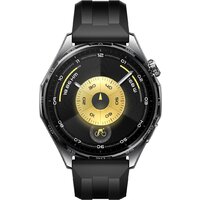 Huawei Watch GT 6 46 мм (черный, с черным силиконовым ремешком, международная версия) Image #2