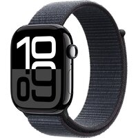 Apple Watch Series 10 46 мм (алюминиевый корпус, черный/темно-серый, нейлоновый ремешок) Image #1