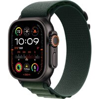 Apple Watch Ultra 2 LTE 49 мм (титановый корпус, черный/темно-зеленый, ремешок из полиэстера S)