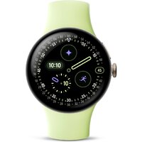 Google Pixel Watch 4 41 мм (глянцевый золотистый/лемонграсс, спортивный силиконовый ремешок) Image #3