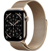 Apple Watch Series 11 LTE 46 мм (титановый корпус, золотистый/золотистый, миланская петля)