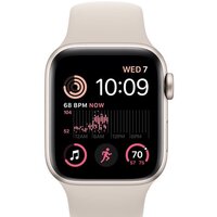 Apple Watch SE 2 40 мм (алюминиевый корпус, звездный свет/звездный свет, спортивный силиконовый ремешок M/L) Image #2