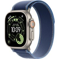 Apple Watch Ultra 3 LTE 49 мм (титановый корпус, природный/синий, нейлоновый ремешок размера M/L) Image #1
