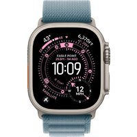 Apple Watch Ultra 3 LTE 49 мм (титановый корпус, природный/голубой, текстильный ремешок размера M) Image #2